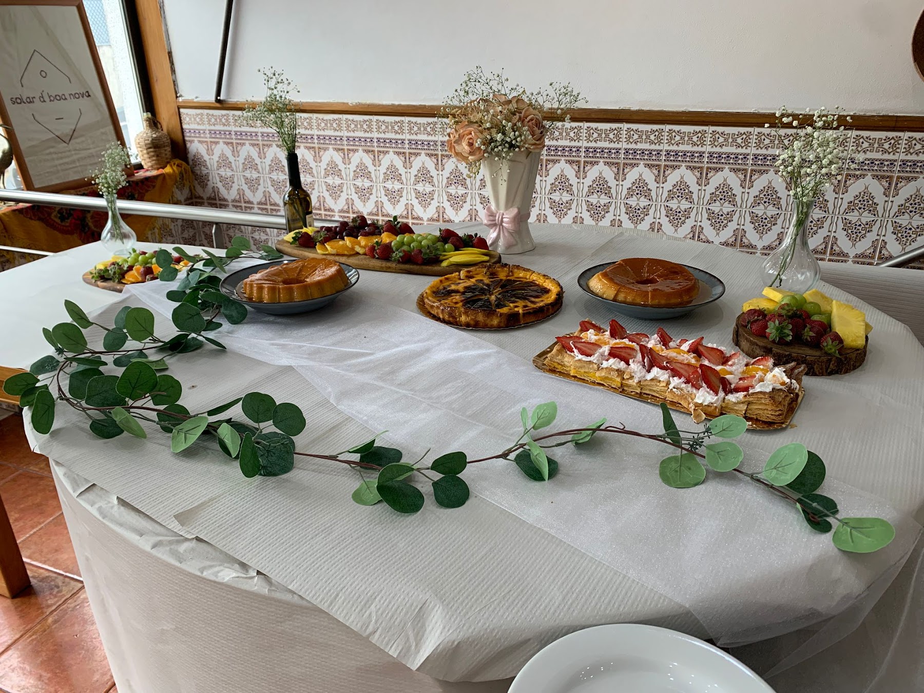 Mesa de banquete no Solar d' Boa Nova